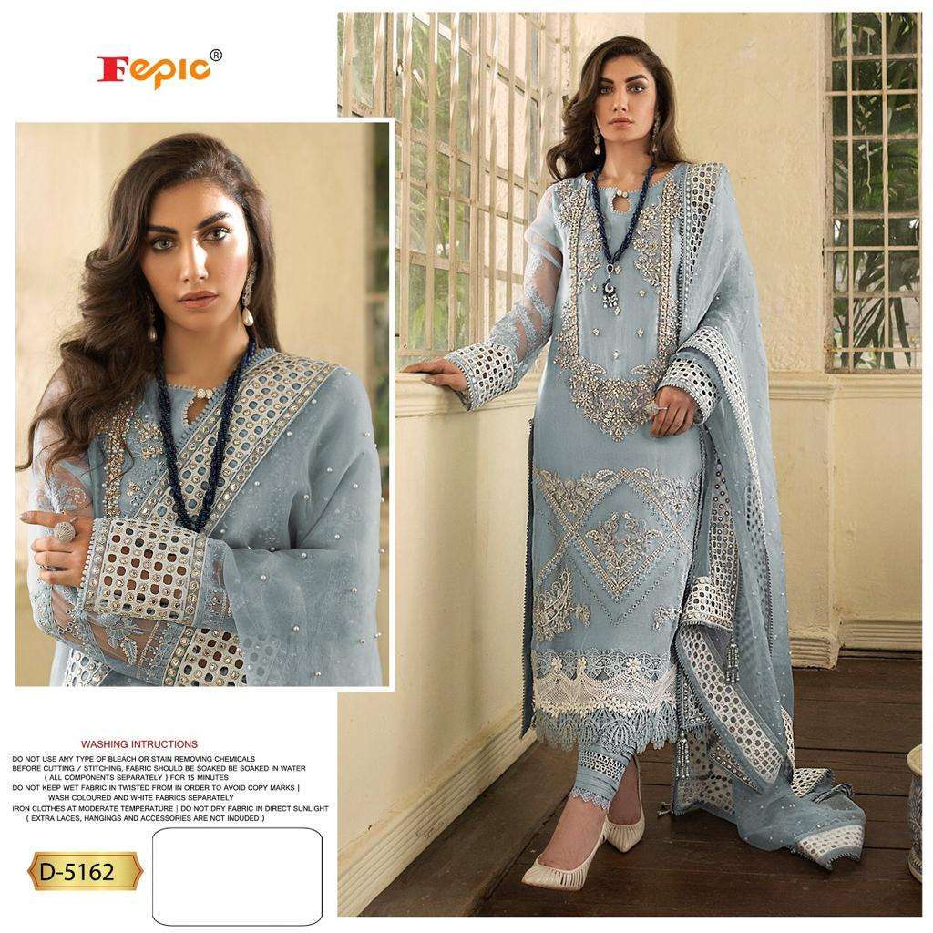 fepic rosemeen D-5162 faux georgette embroidery pakistani suit 