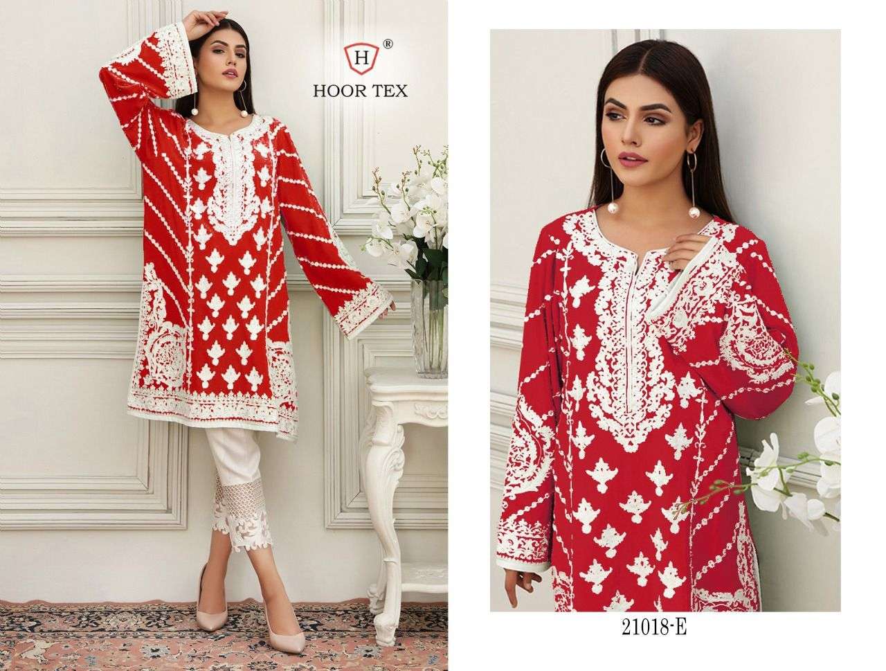 HOOR TEX NAFIZA COLOUR GOLD VOL-5 21018 DESIGNER COTTON TUNIC 