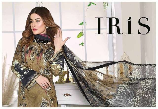 Iris Karachi Vol-14 series 14001-14010 pure cotton print suit 