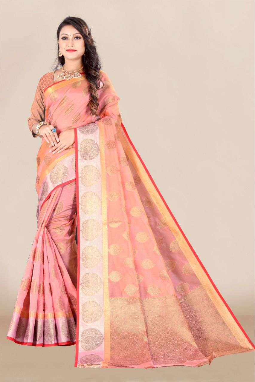 Jennifer cotton organza silk fancy sarees