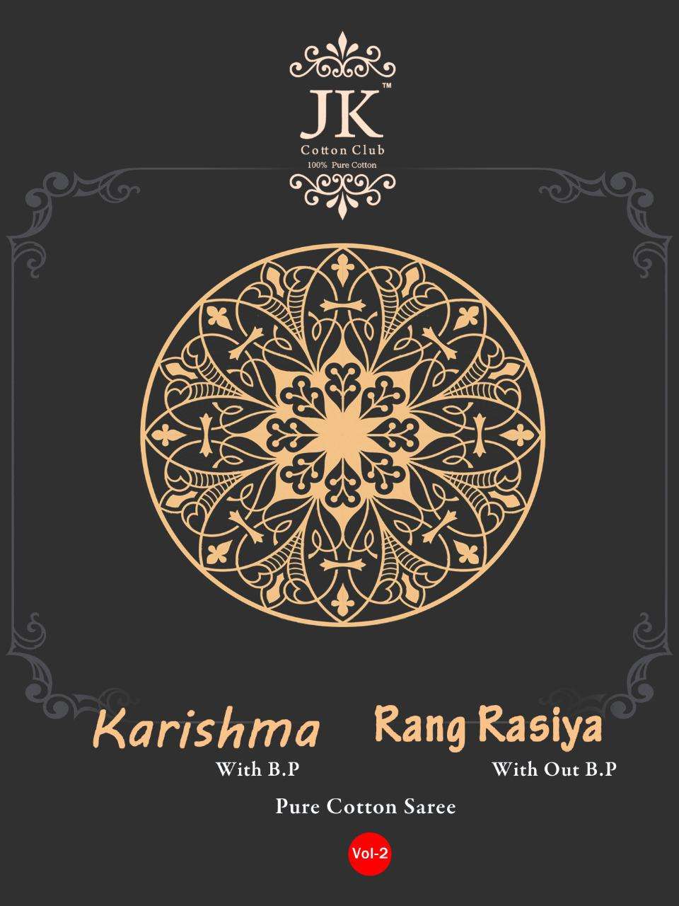 Jk Karishma vol-2 series 201-230 Cotton printed Saree