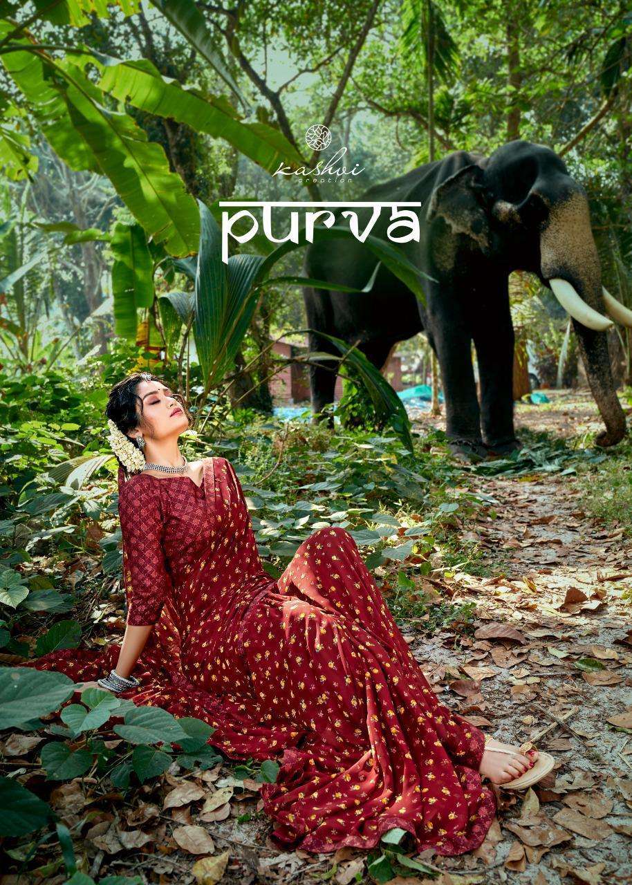 KASHVI CREATION PURVA DESIGNER WEIGHTLESS SAREE 