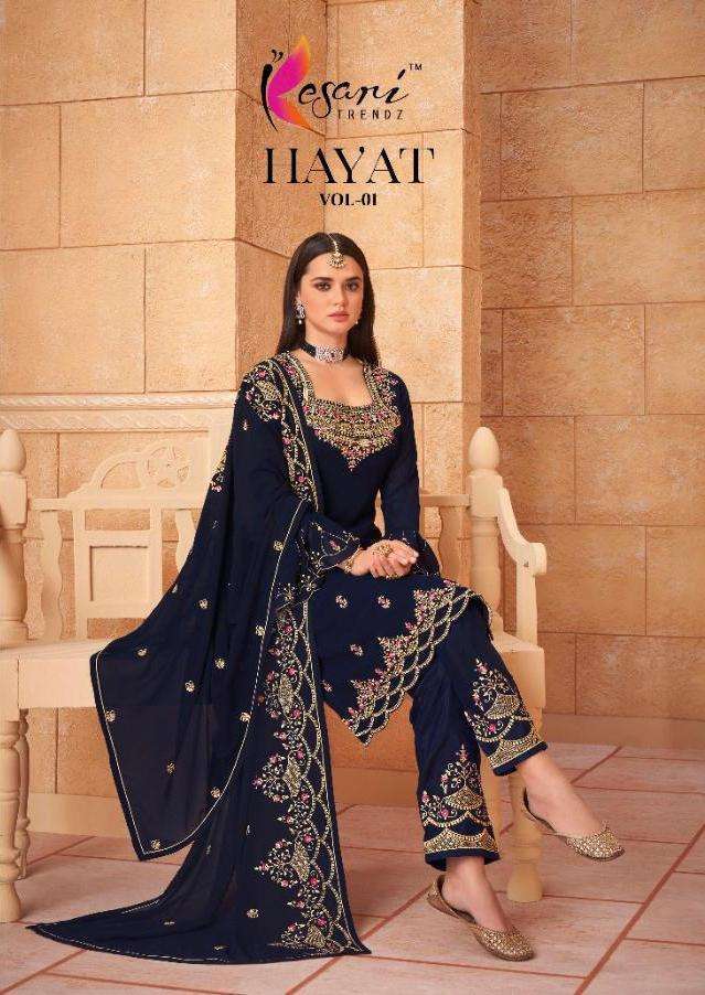 Kesari Trendz hayat series 5001-5005 heavy blooming georgette suit 