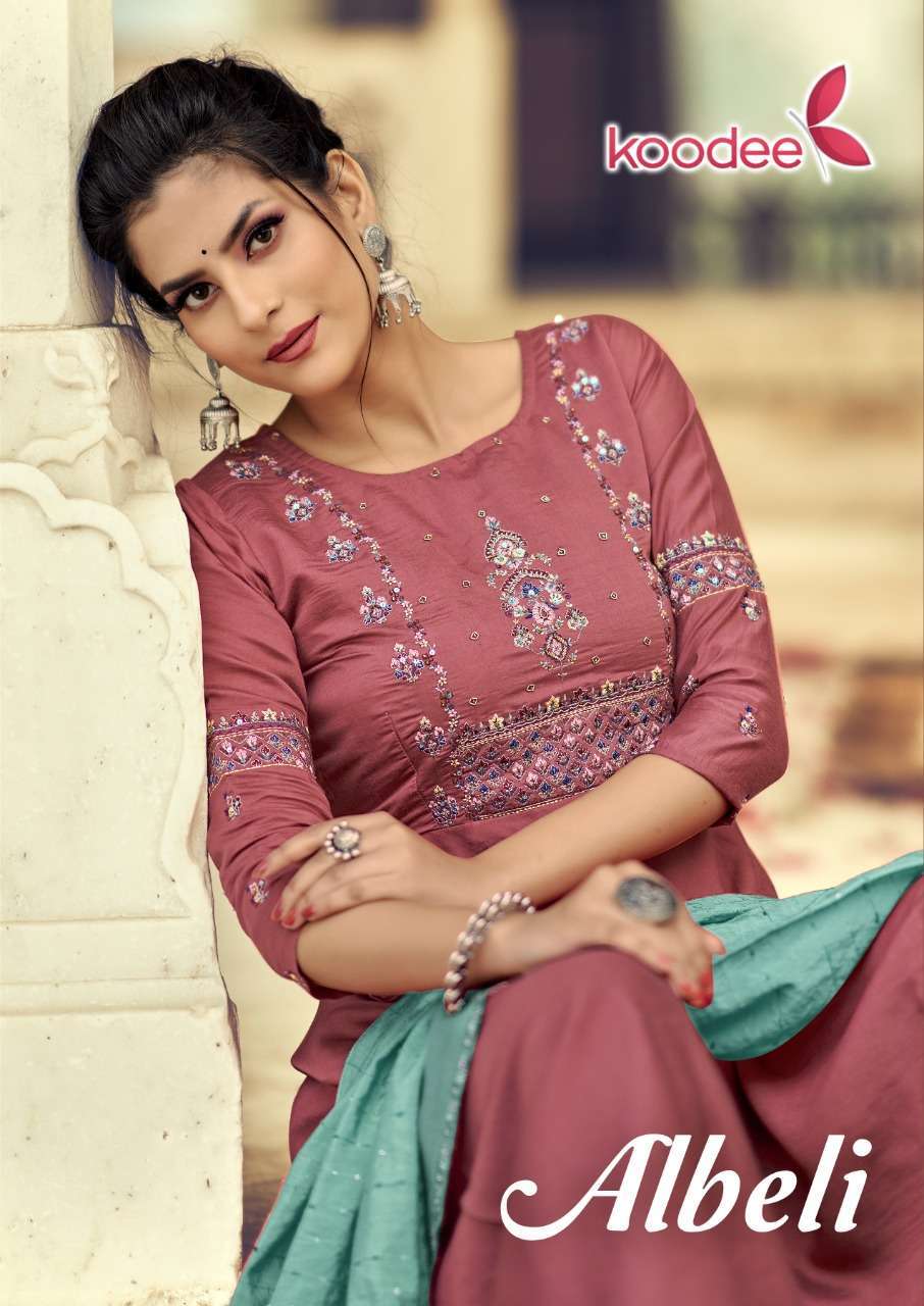 koodee albeli vol 1 series 1001-1004 Pure Modal Silk readymade suit 