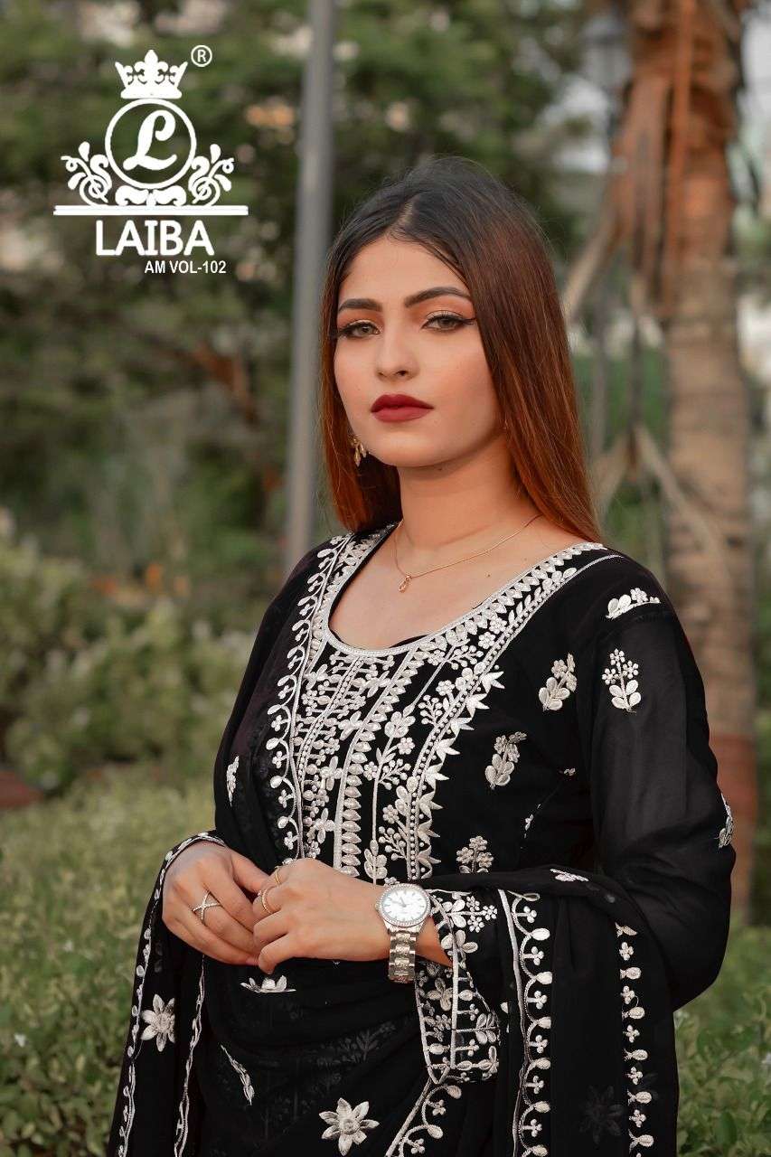 LAIBA AM VOL-102 DESIGNER PURE HEAVY GEORGETTE SUIT 