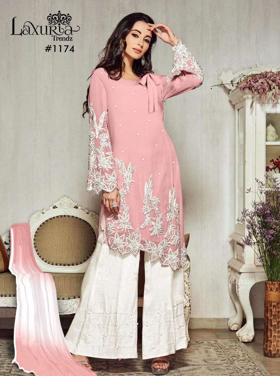 LAXURIA TRENDZ 1174 DESIGNER FAUX GEORGETTE SUIT 