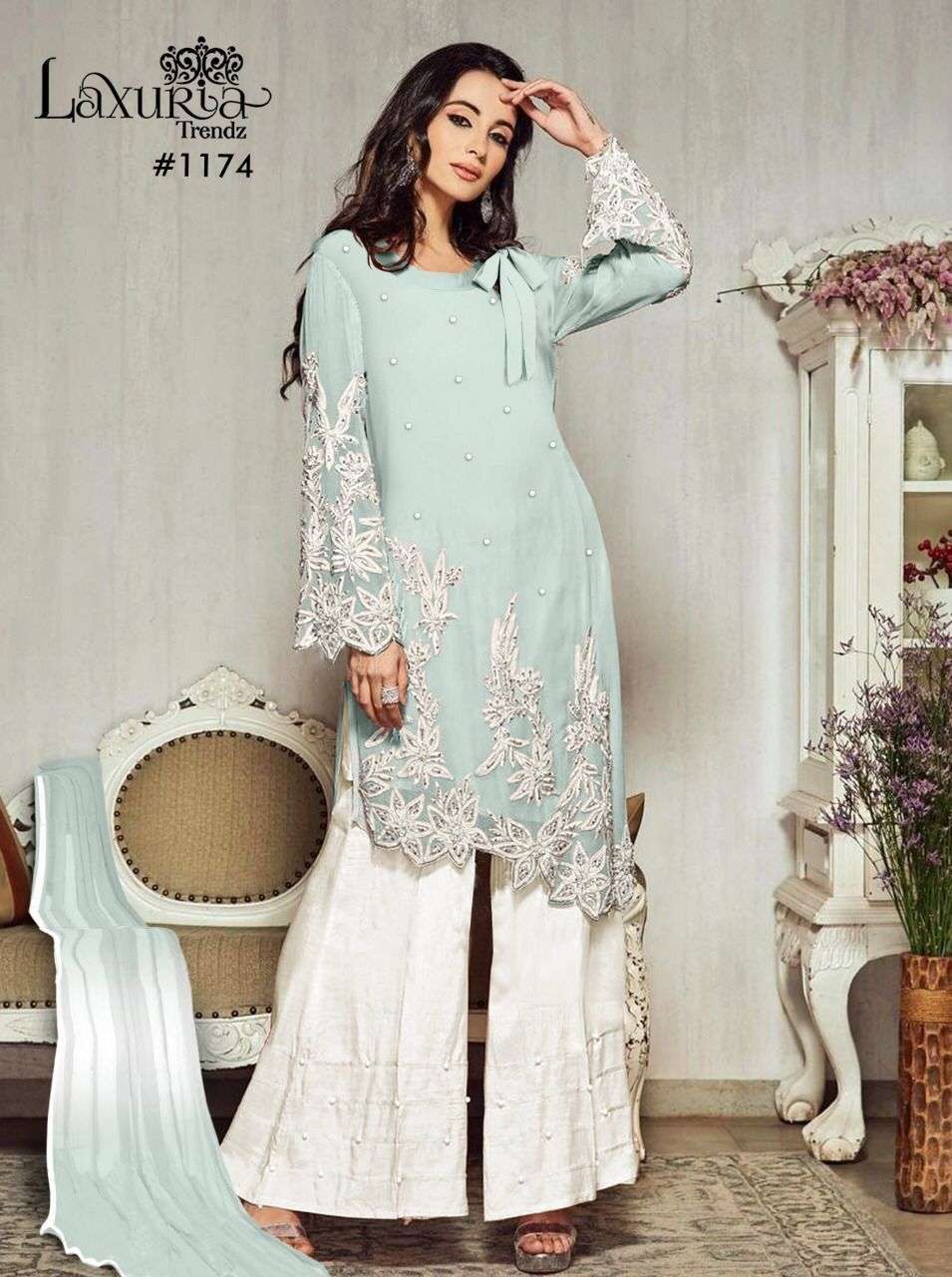 laxuria trendz 1174 Faux Georgette pakistani suit 