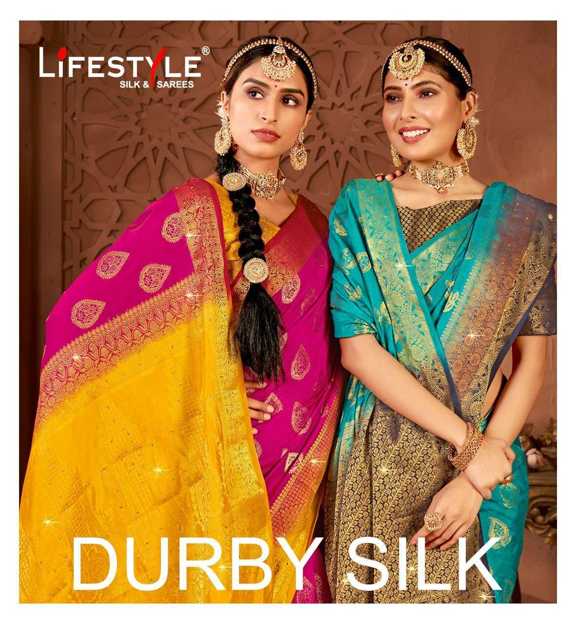 lifestyle durby silk series 78141-78146 nylon silk saree
