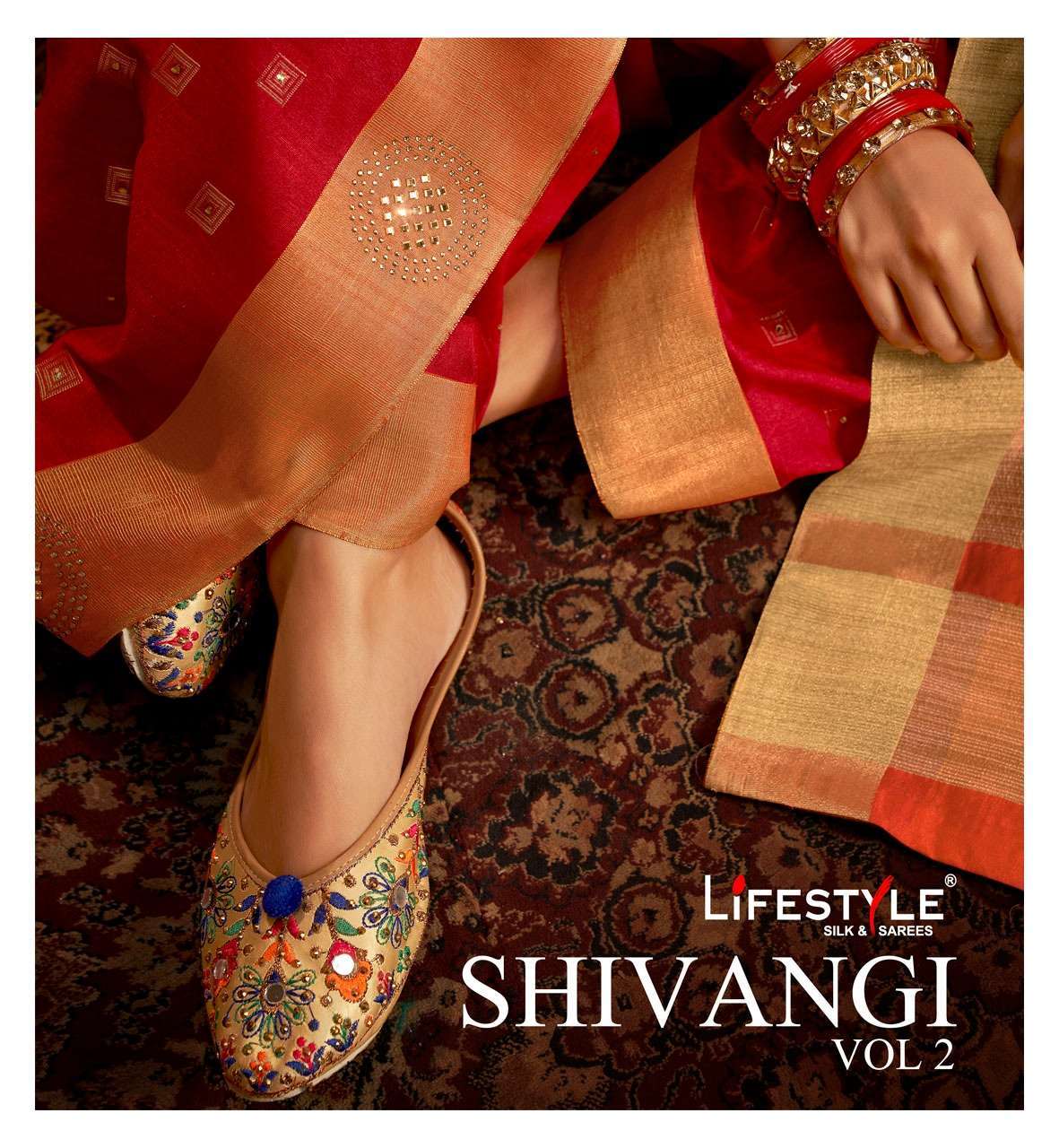 lifestyle shivangi silk vol 2 series 79321-79326 raw silk saree