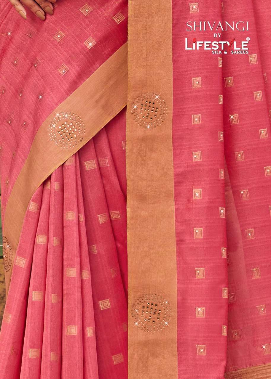 lifestyle shivangi vol 1 series 78841-78846 raw silk saree