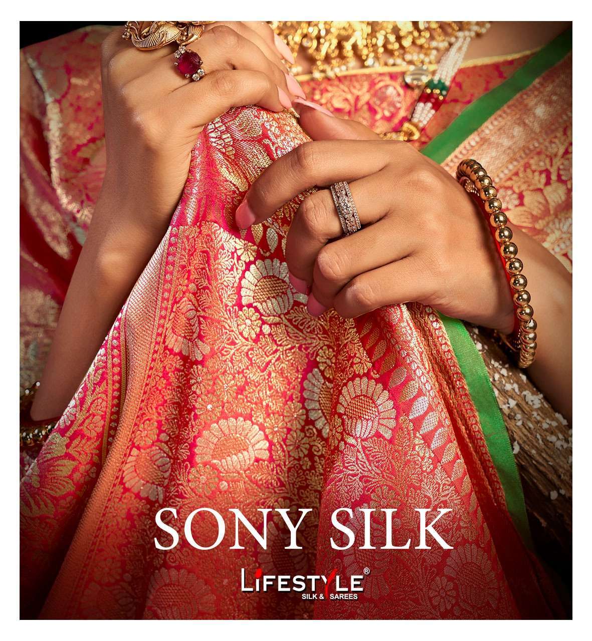 lifestyle sony silk vol 1 series 79401-79406 lichi silk rich pallu saree