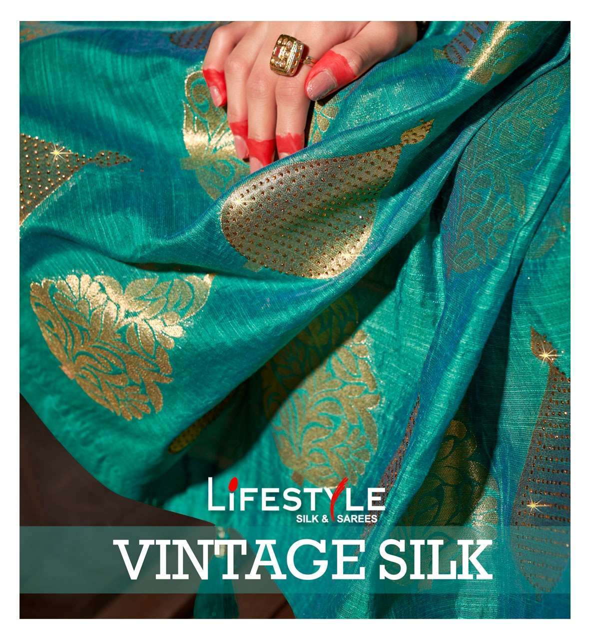lifestyle vintage silk vol 1 series 79441-79446 chanderi gala saree