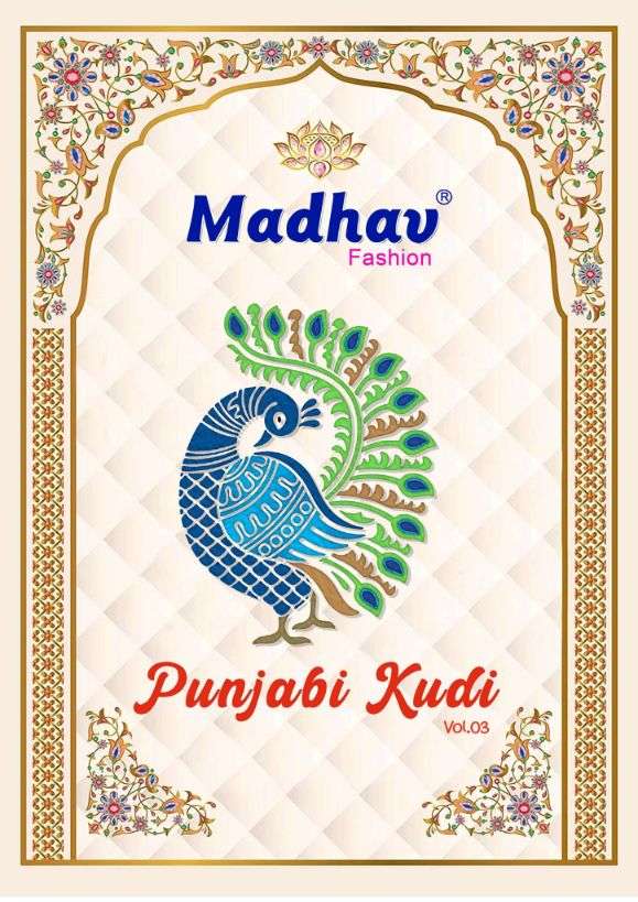 Madhav Punjabi Kudi vol-3 series 3001-3010 cotton readymade suit 