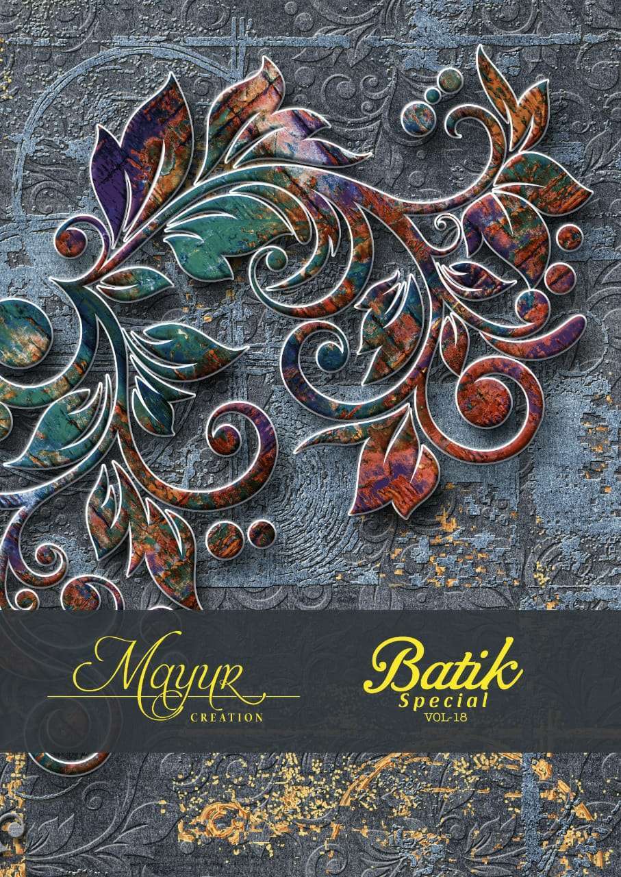 mayur batik special vol 18 series 18001-18015 cotton printed suit 