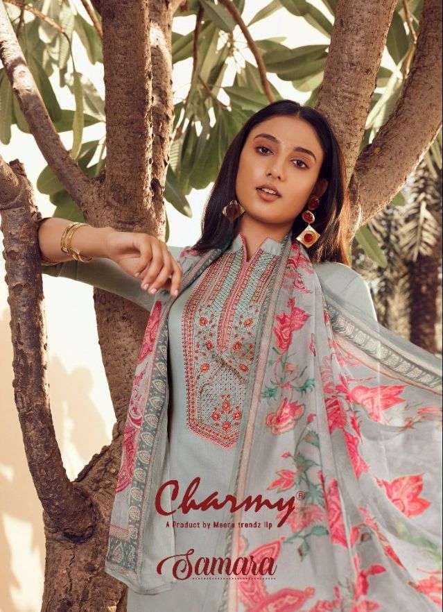 meera trendz charmy samara series 2731-2736 Cotton Satin suit 