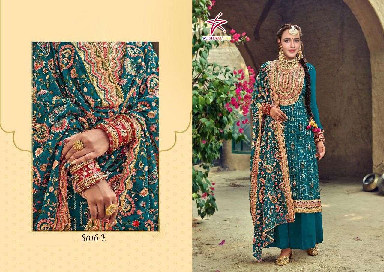 MISHAAL FAB 8016 DESIGNER HEAVY GEORGETTE SUIT 