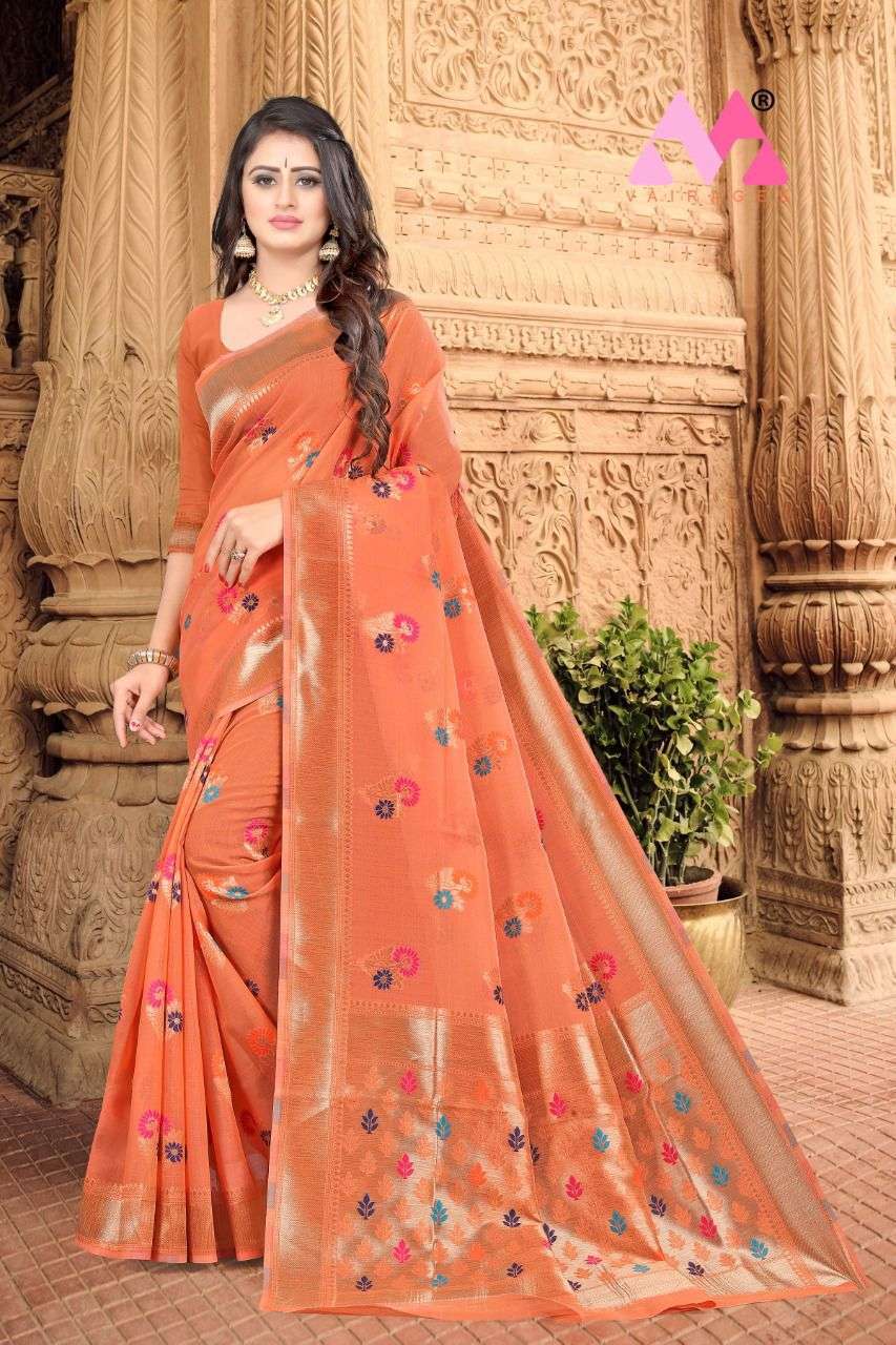 Raja vol 2 Chanderi Cotton saree with blouse