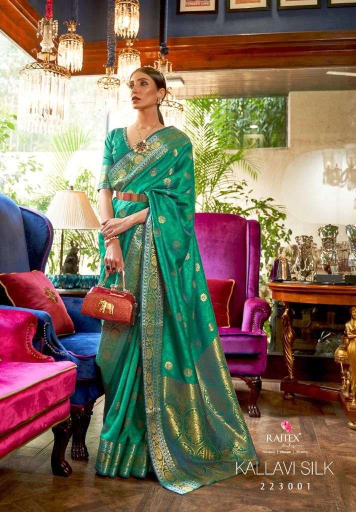 RAJTEX KALLAVI SILK 223001-223006 SERIES SILK FESTIVAL WEAR SAREE WHOLESALER