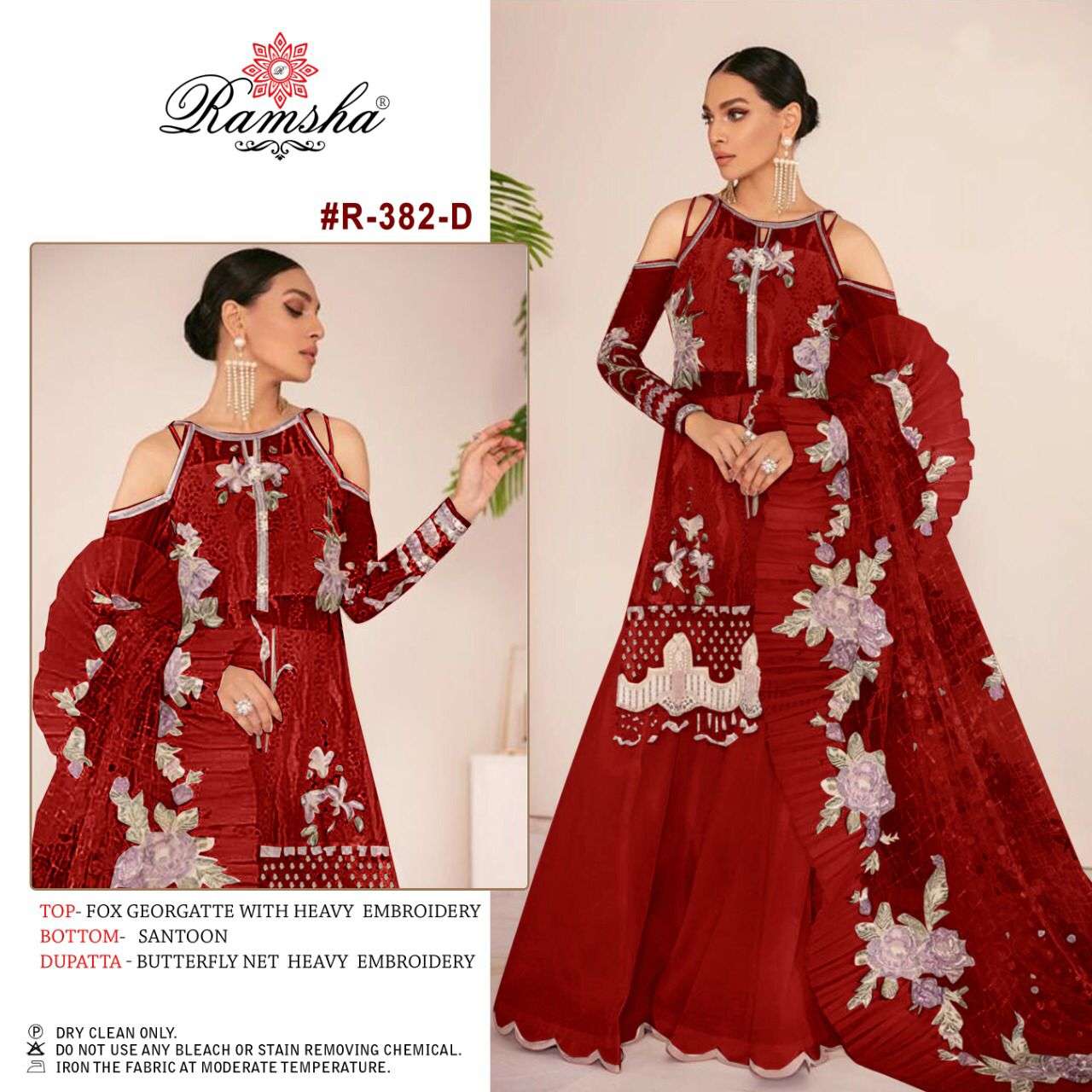 RAMSHA R-382 NX DESIGNER GEORGETTE SUIT 