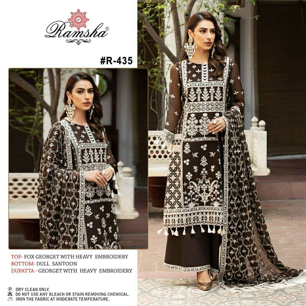 RAMSHA R-435 DESIGNER GEORGETTE SUIT 