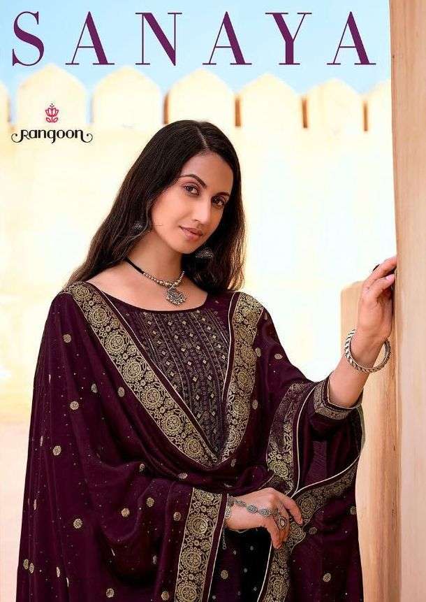 rangoon sanaya series 3331-3336 Pure Dola Silk readymade suit 