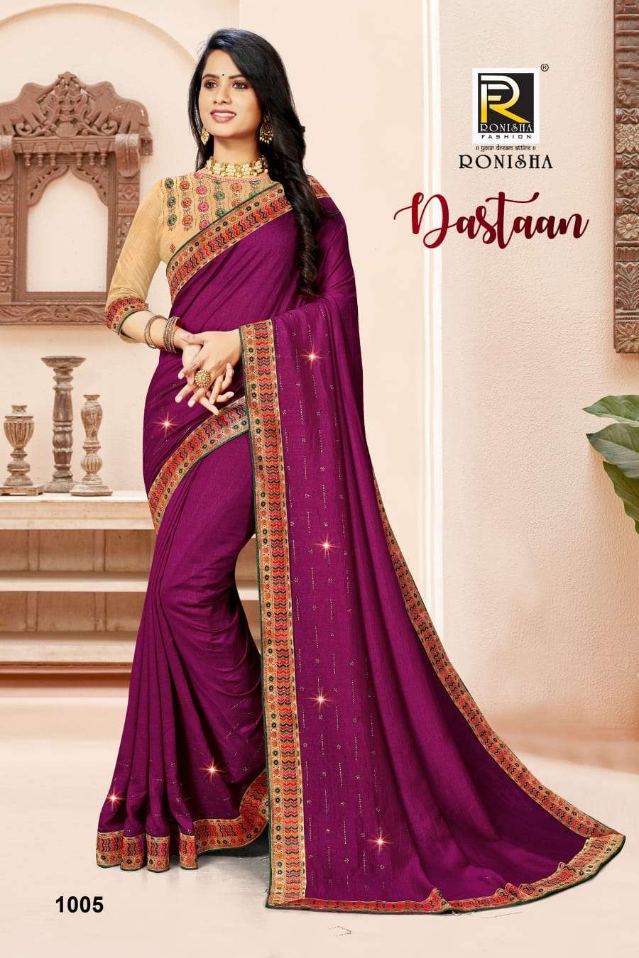 ranjna saree Dastaan series 1001-1008 vichitra silk saree