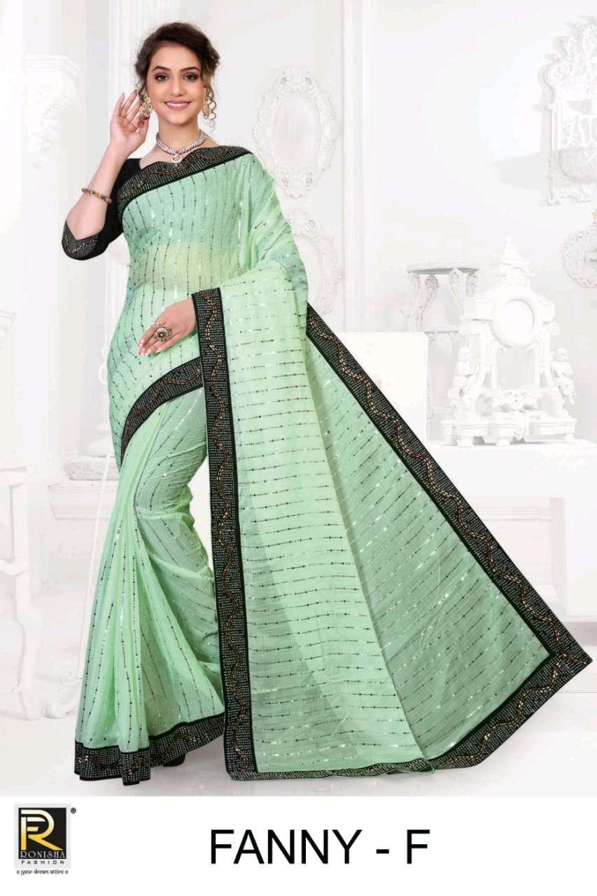 ranjna saree fanny chiffon embroidery saree collection