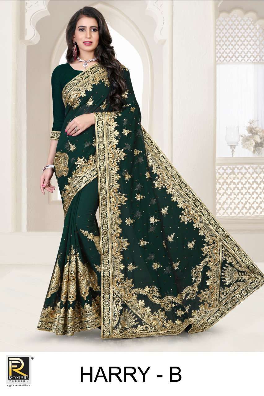 ranjna saree harry 60 gm blooming georgette embroidery saree