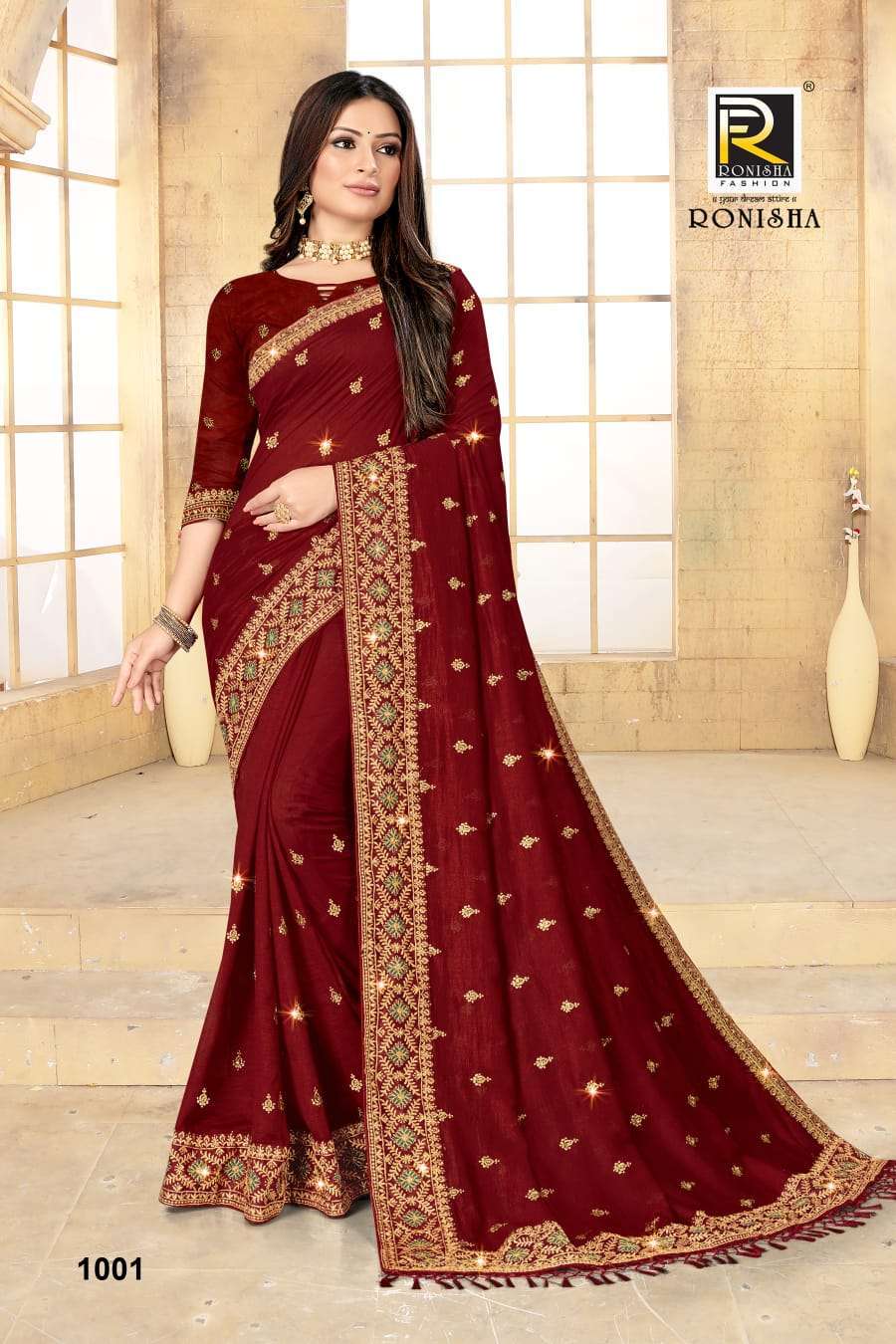 ranjna saree nitya series 1001-1008 vichitra silk saree
