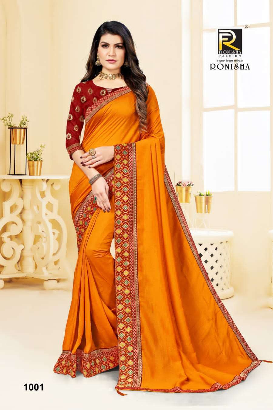 ranjna saree Pranjal series 1001-1008 vichitra silk saree