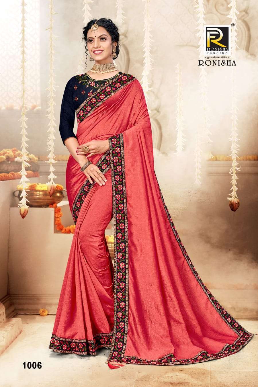 ranjna saree satya series 1001-1008 Vichitra silk worked border saree  