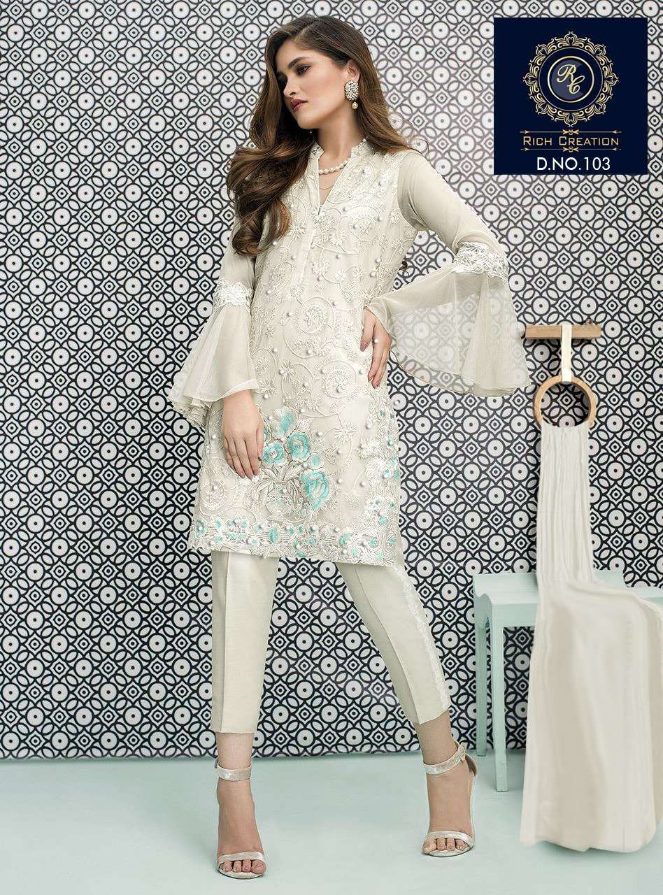 rich creation lpc 103 pure georgette Luxury Tunic 