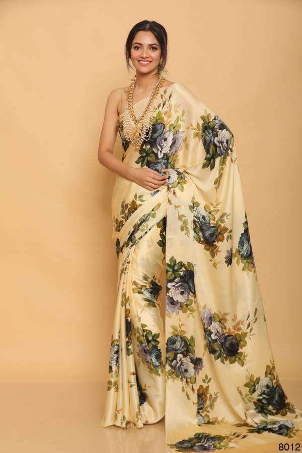 ROSE VOL-4 DESIGNER PURE JAPAN SATIN WITH RICH DIGITAL PRINT SAREE 