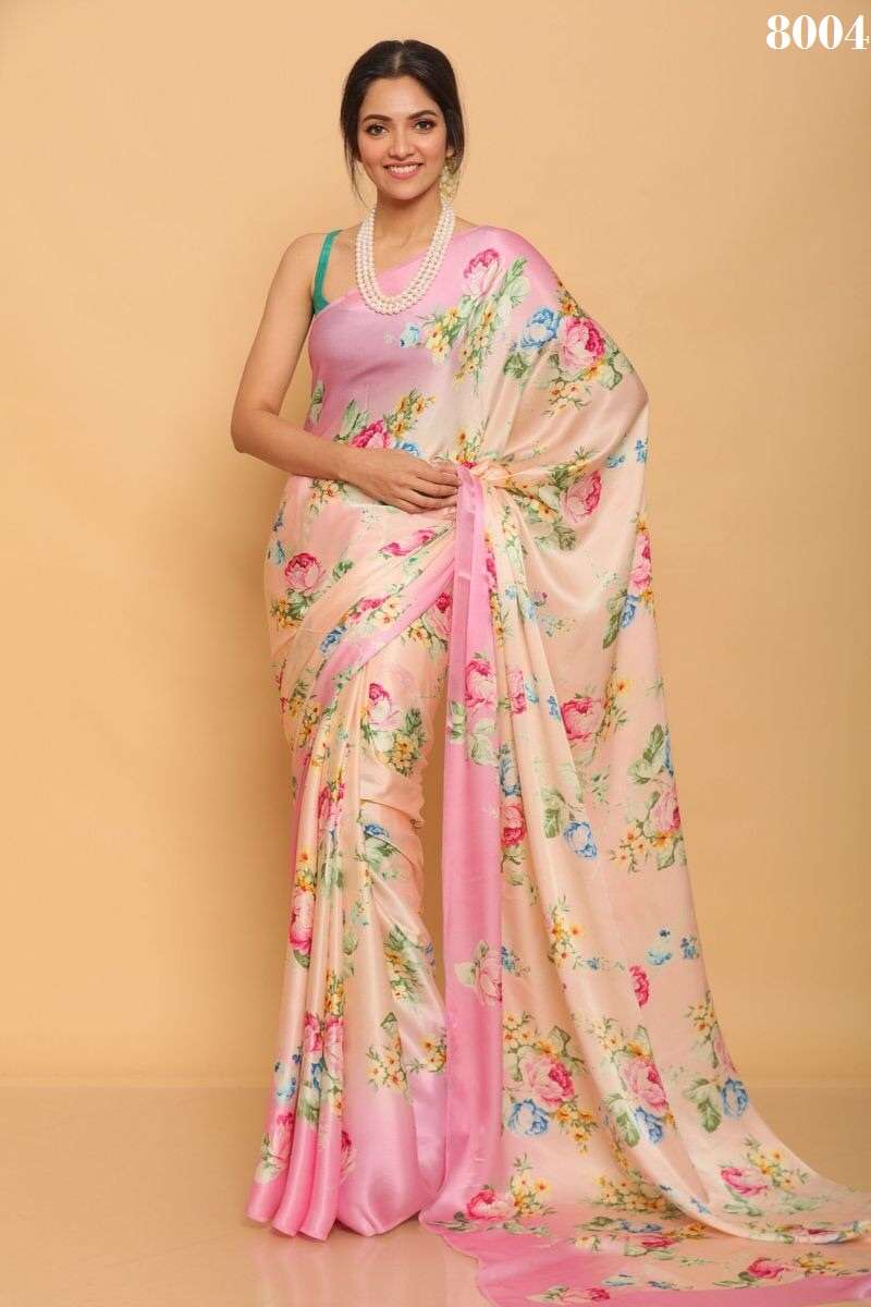 ROSE VOL-5 DESIGNER PURE JAPAN SATIN WITH RICH DIGITAL PRINT SAREE 