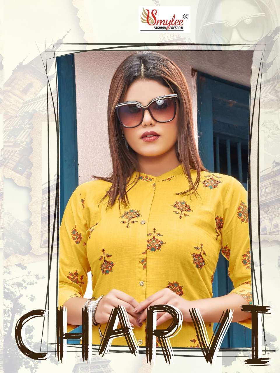 rung charvi series 01-08 heavy slub print rayon kurti 