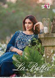 S4U LA BELLA VOL 7 GEORGETTE EMBROIDERY READYMADE HANDWORK SALWAR KAMEEZ