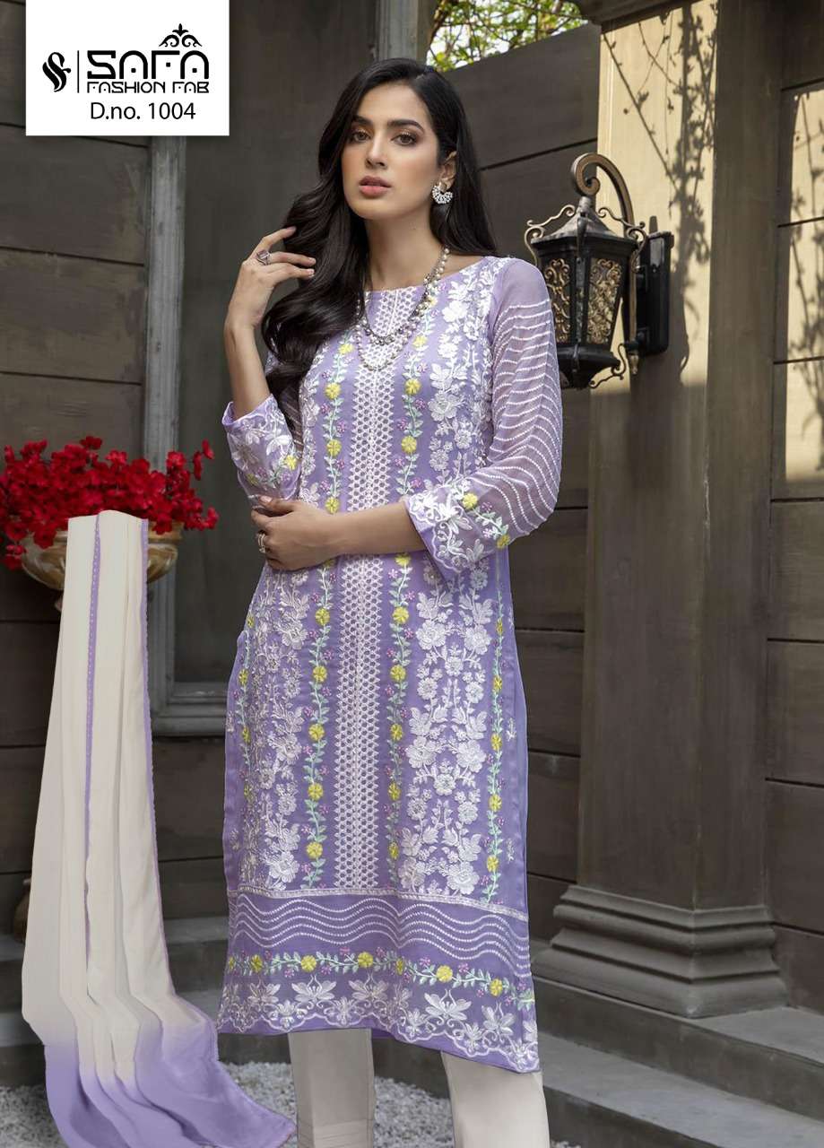 SAFA FASHION FAB SF-1004 DESIGNER PURE GEORGETTE SUIT 