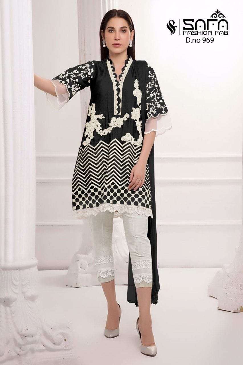 SAFA FASHION FAB SF 969 DESIGNER PURE GEORGETTE SUIT