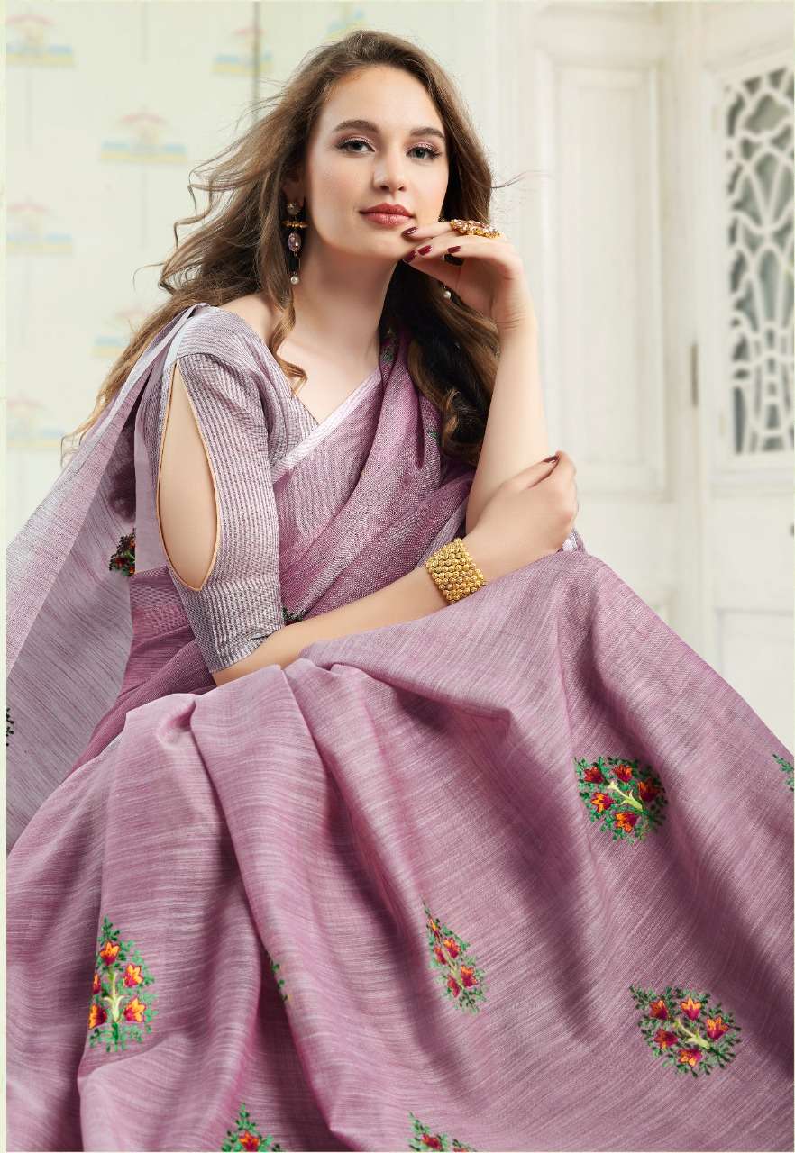 sangam prints Amyra Vol-2 handloom linen cotton saree