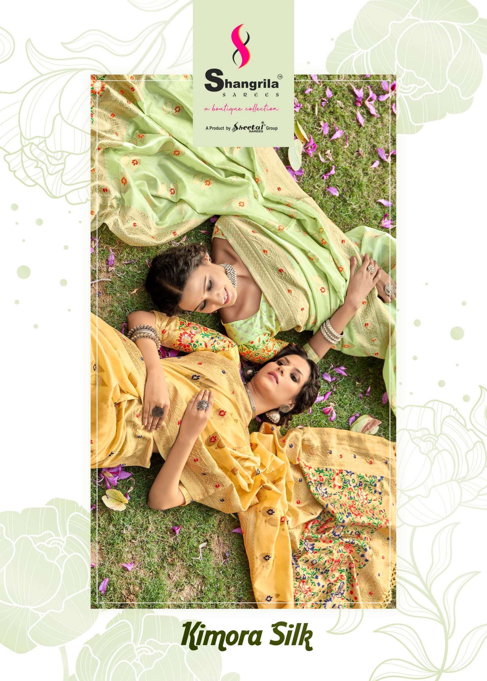 shangrila kimora silk new silk sarees with kashmiri rich pallu and blouse