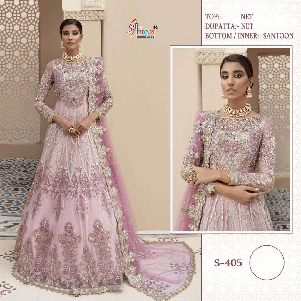 SHREE FAB S-405 DESIGNER NET SUIT 