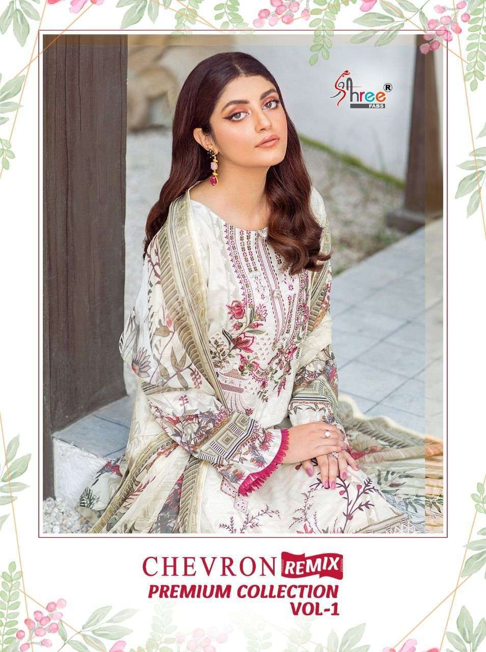 shree fabs chevron remix premium vol 1 pure lawn cotton suit 