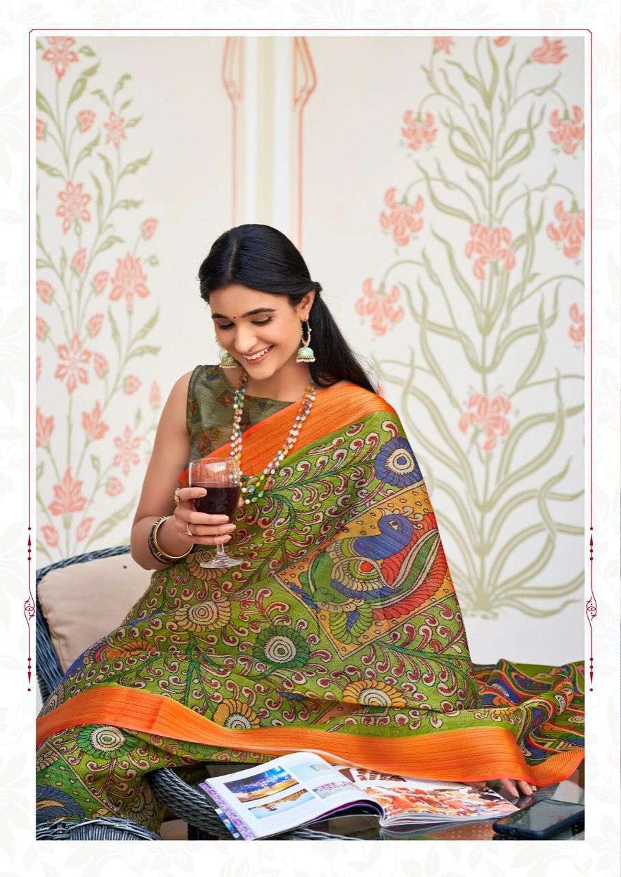 shreyans fashion dhivara silk vol 2 series 10-21 linen zari tissue saree