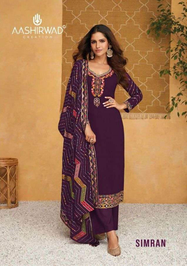 SIMRAN BY AASHIRWAD GEORGETTE PARTY WEAR FANCY SUITS