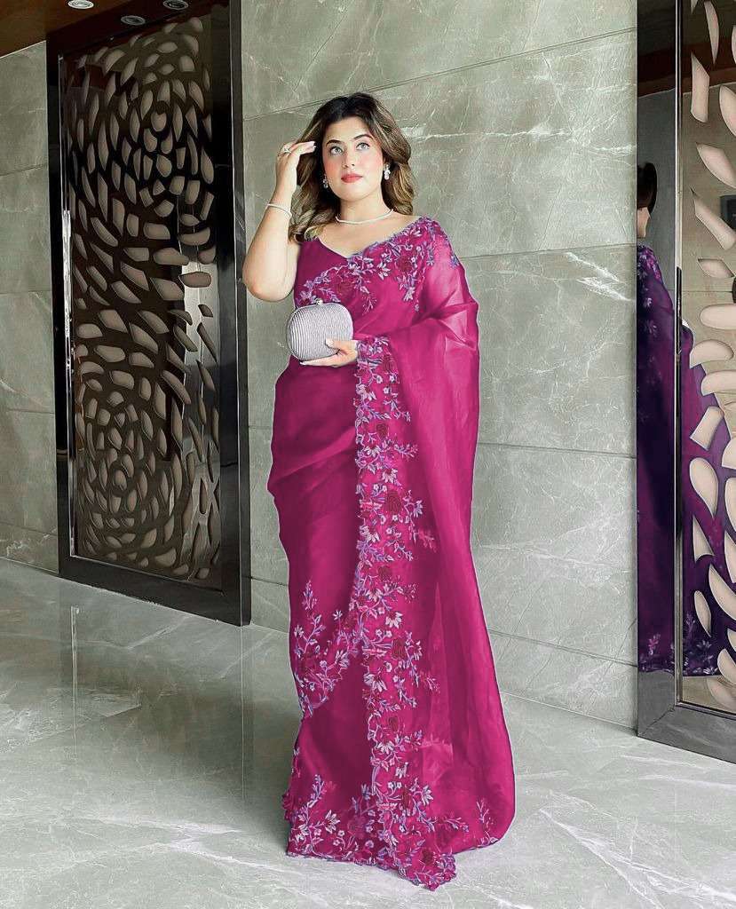 Slyvie vol 3 Organza fancy sarees collection