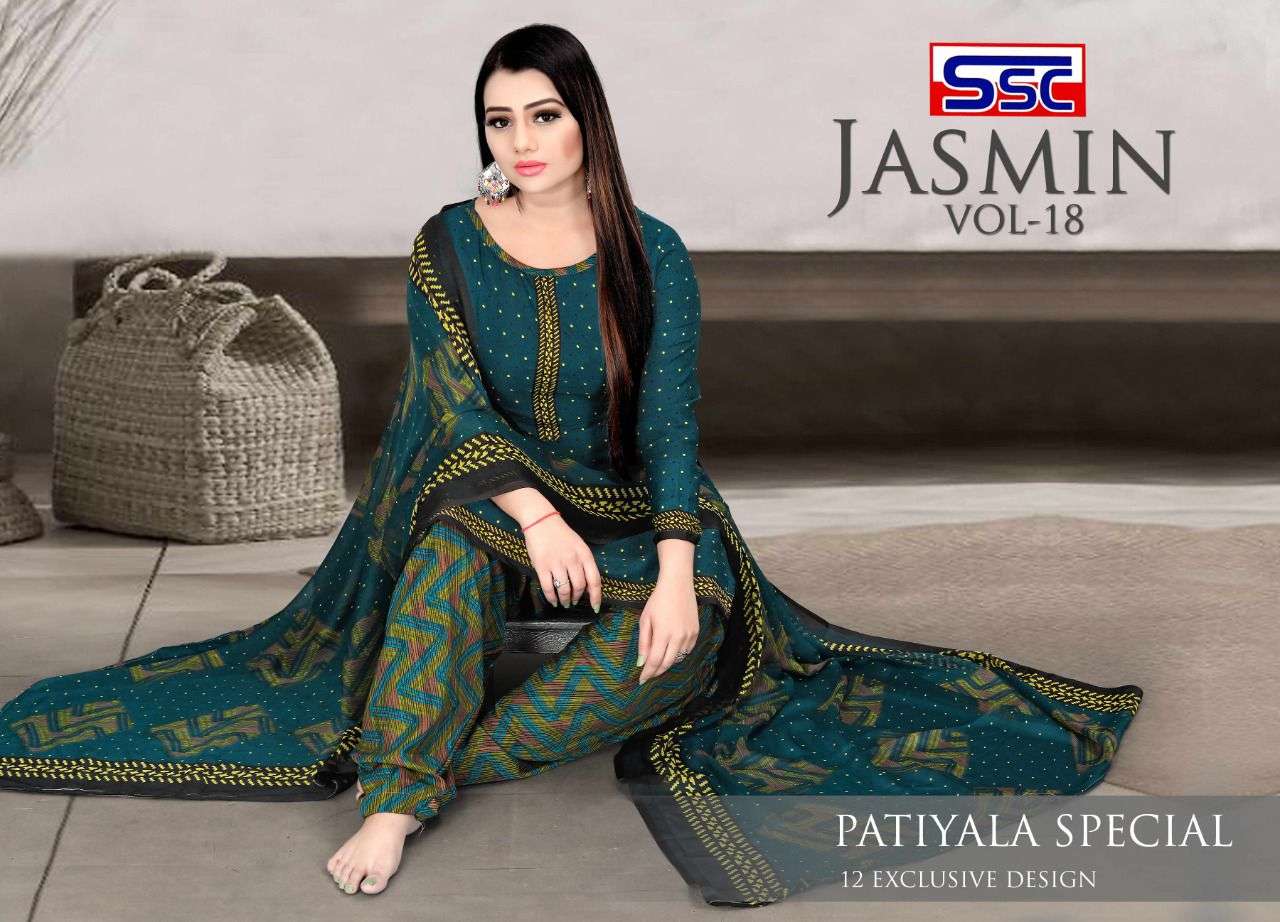 Ssc Jasmine vol-18 series 1001-1012 Micro Print Dress Material