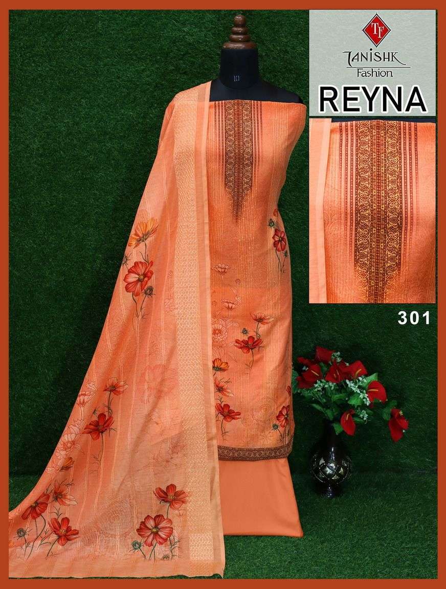 tanishk reyna series 301-306 muslin printed dress materials 