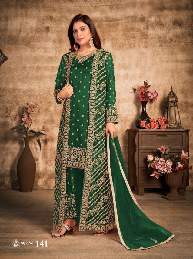 Vaani vol-14 series 141-144 net with heavy suit 