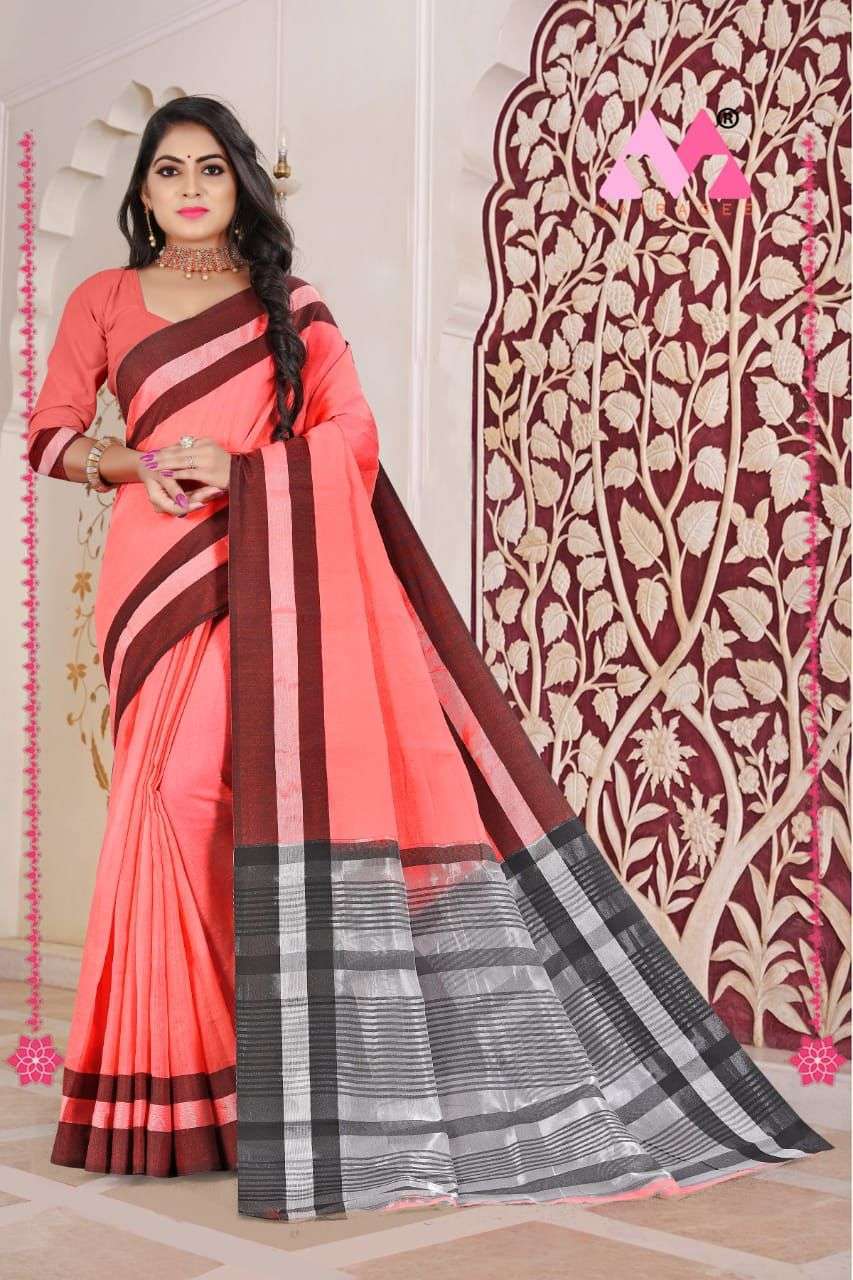 vairagee Raxita cotton fancy saree with blouse
