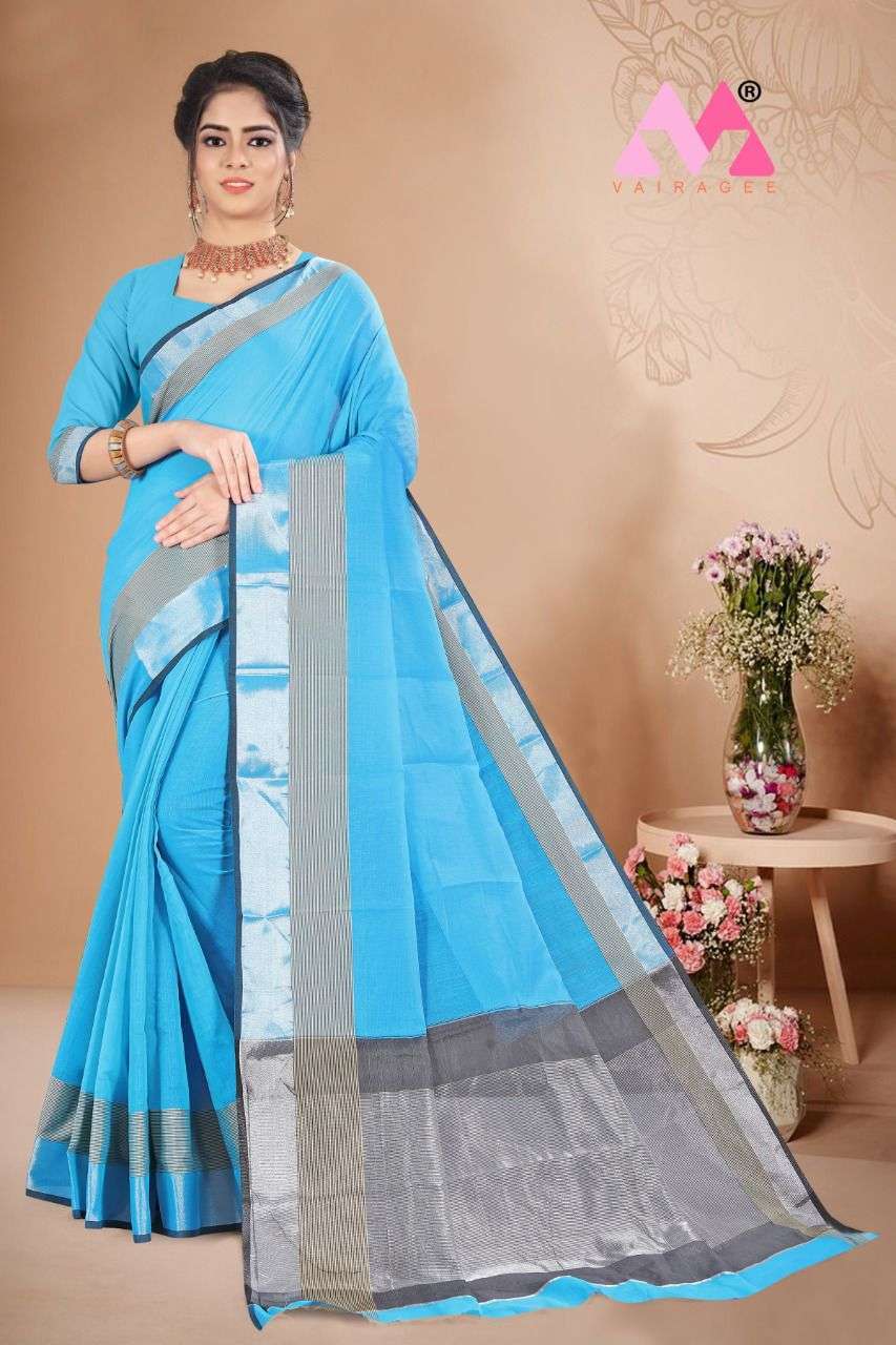 vairagee Raxita vol 2 cotton saree with blouse